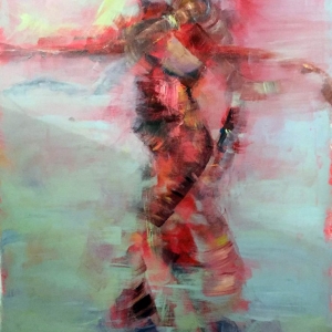 Abstract figure in motion