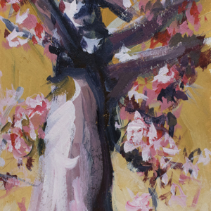 painting of a spring tree
